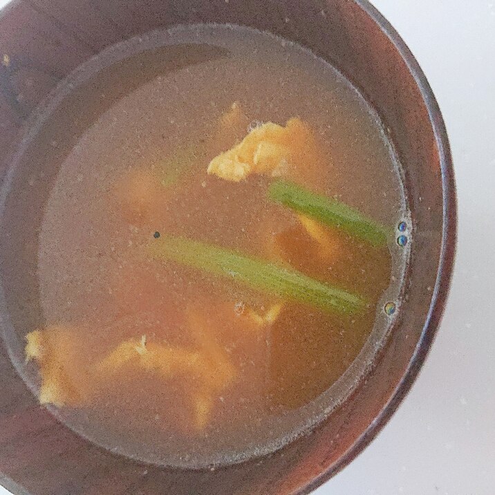 簡単ニラ玉スープ